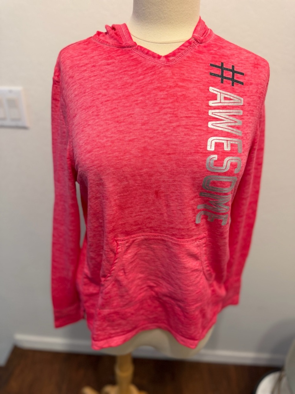 Danskin Now Pink Hoodie with SilverTrim